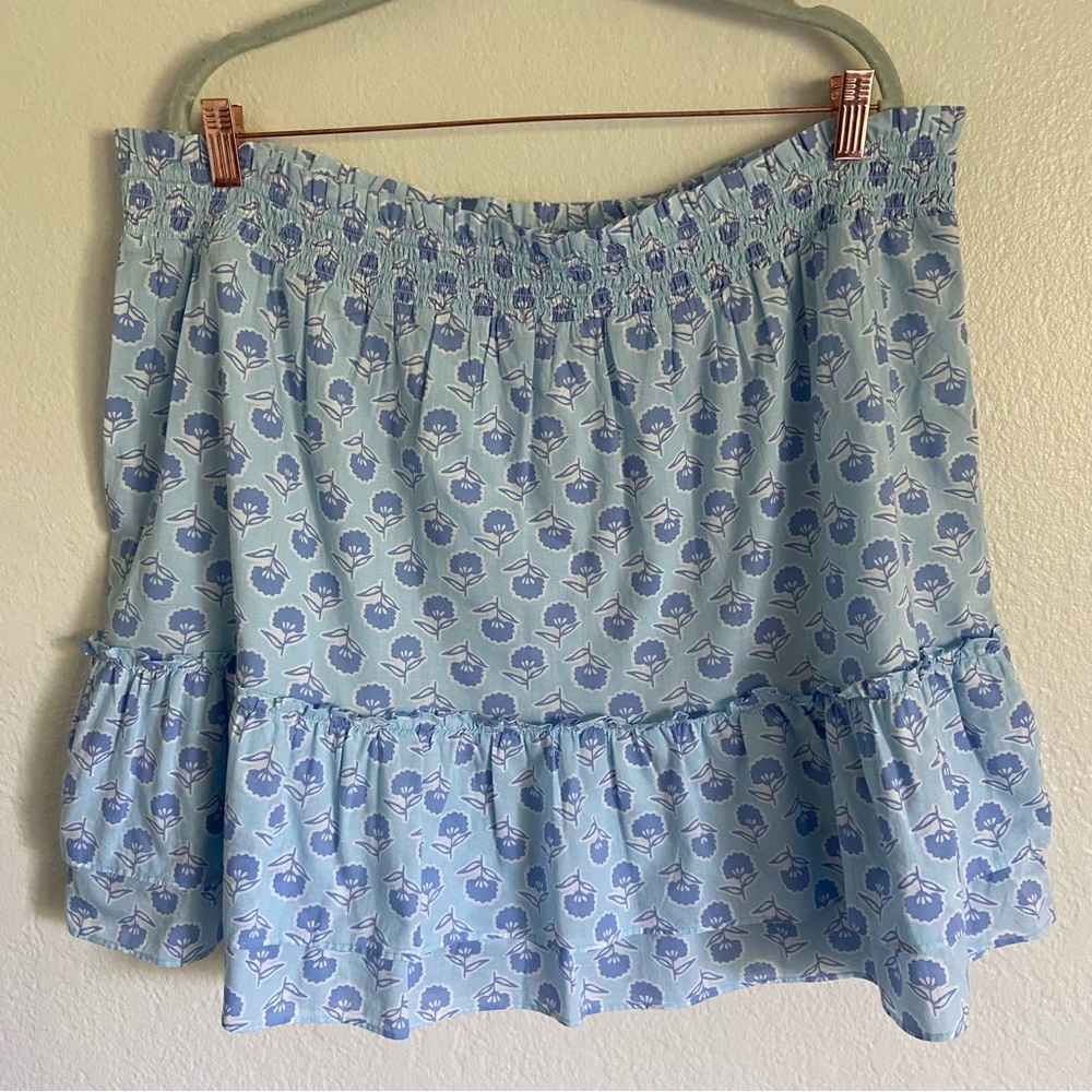NWT J. Crew Ruffle Smocked Waist Mini Skirt Size 2X